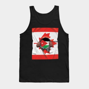 Jordan Flag Canadian Flag Ripped - Gift for Jordanian From Jordan Tank Top